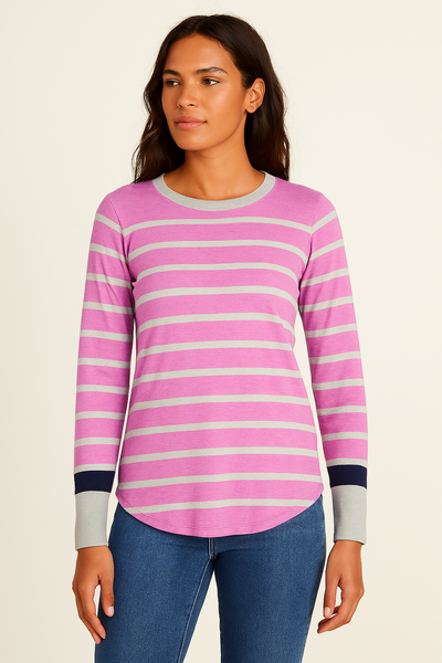 Nic+Zoe Vital Striped Top Sweater Pullover, Size XL