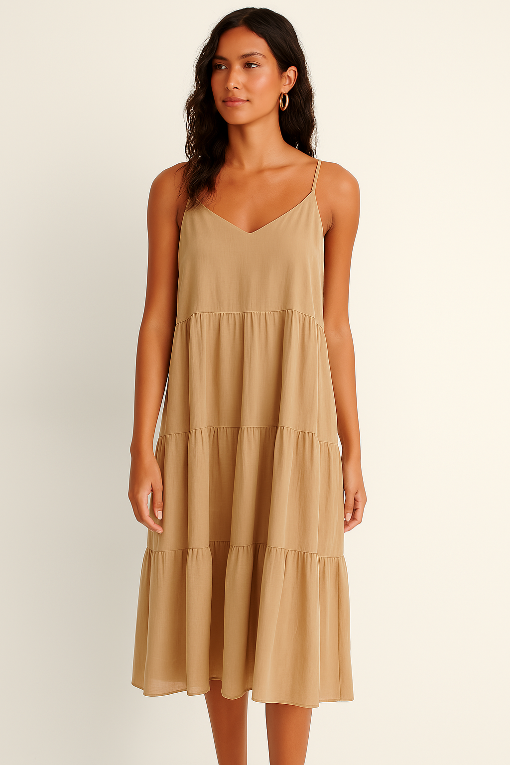 Lafayette 148 New York Hartford Tiered Midi Dress, Size Medium