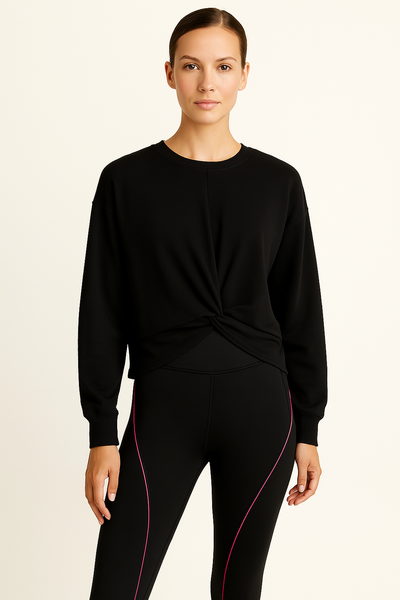 Aqua Twist Front Sweatshirt , Size Medium