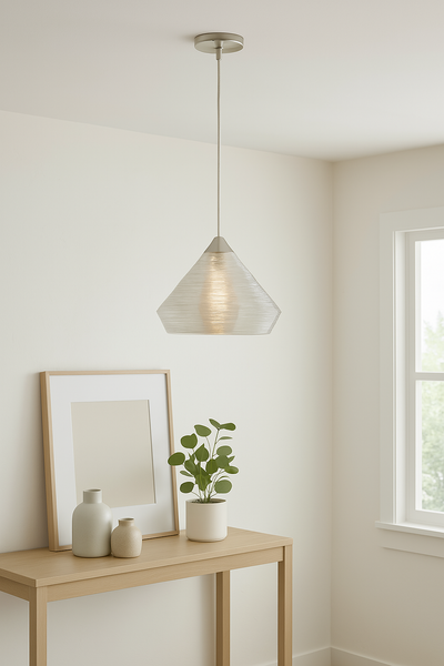 Trans Globe PND-961 One Light Pendant, Polished Chrome Finish