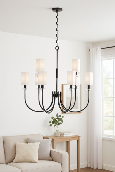 World Imports Monroe 9-Light Bronze Chandelier (WI973797)