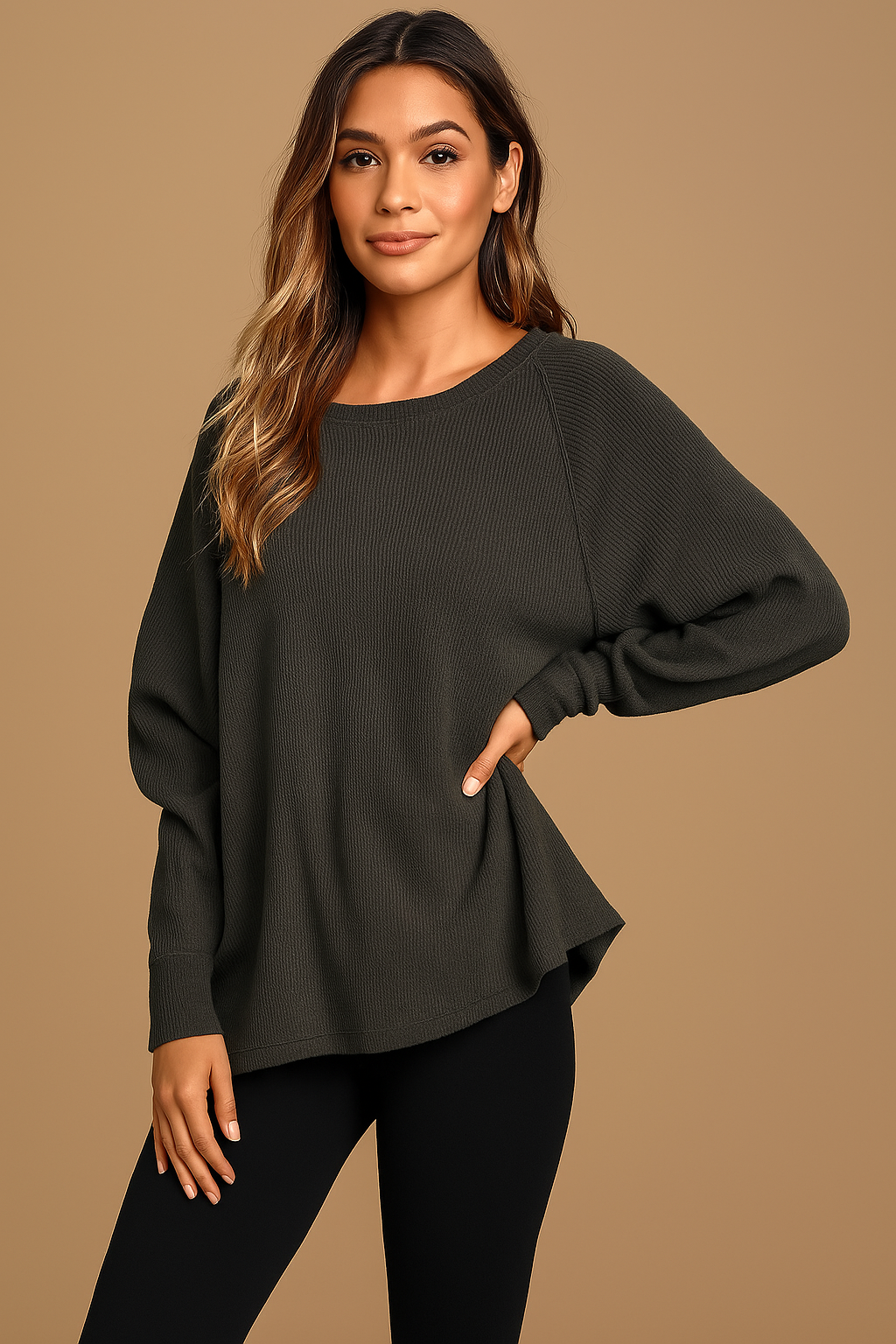 Free People We The Free Amelia Split-Back Thermal Top