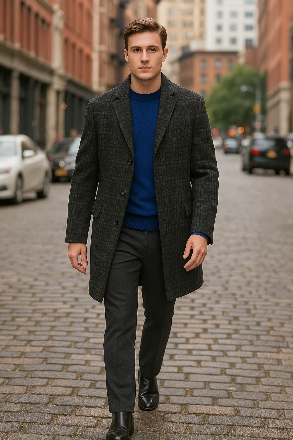 calvin klein slim fit dress topcoat Calvin Klein Men's Slim Fit Topcoat Full Length Double-Breasted Luxury Adam Baker