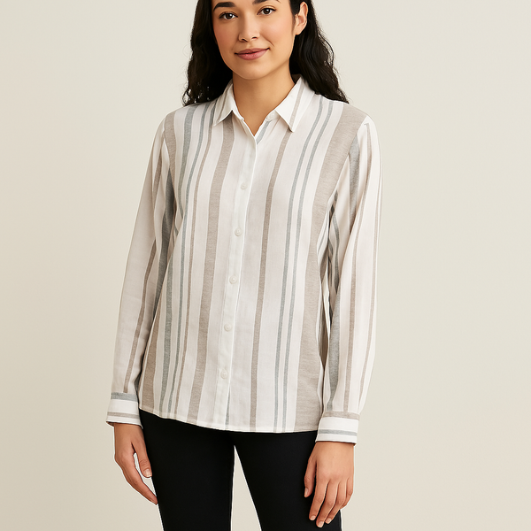 Calvin Klein Jeans Striped Button-up Shirt, Size Medium