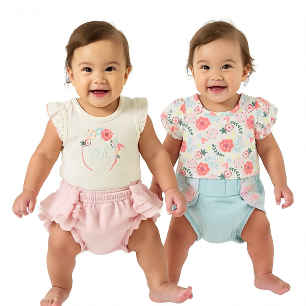 Chickpea Baby Girls 4-Pc. T-Shirts and Shorts Set, 3-6 Months