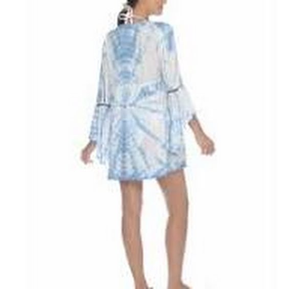 Raviya Womens Tie-Dyed Bell-Sleeve Cover-up, Size Small