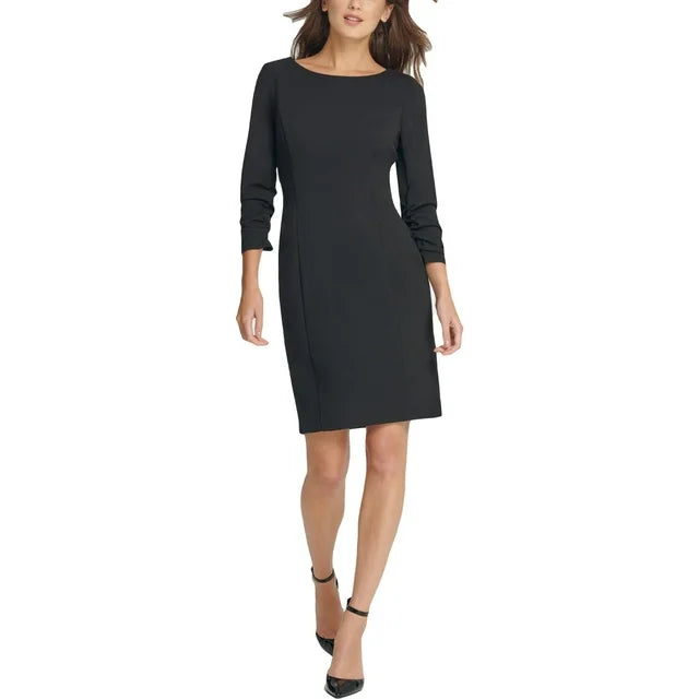 Dkny Ruched Sleeve Sheath Dress, Size 2