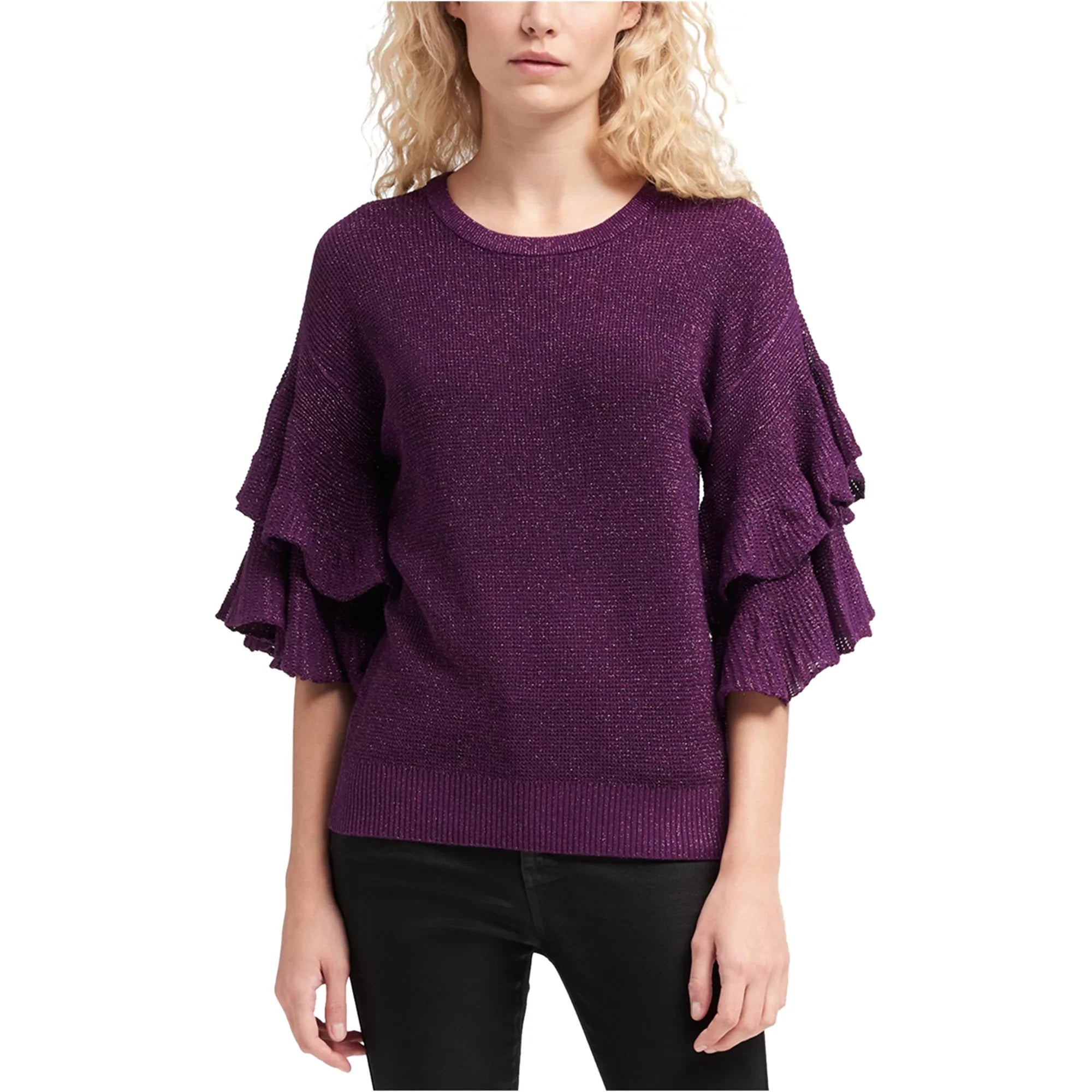 DKNY Women's Ruffle-Sleeve Sweater