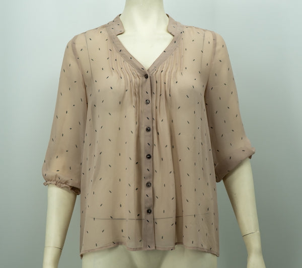 Frenchi Womens Blush Blouse, Size Small