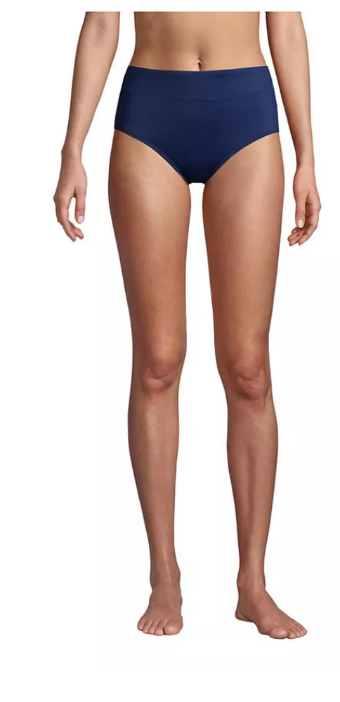 Lands End Retro Tummy Slimmer High-Waist Bikini Bottoms