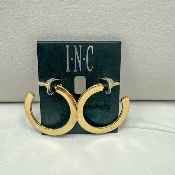 Inc Gold-Tone open Hoop Earrings