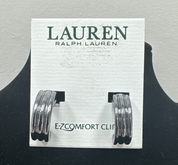 Lauren Ralph Lauren  Ribbed Hoop Clip-On Earrings