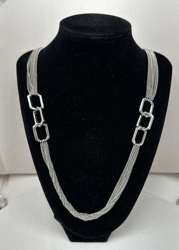 Alfani Link and Multi-Chain Strand Necklace