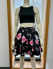 Sequin Hearts Juniors 2-Pc. Crop Top and Floral-Print Skirt,Size 5