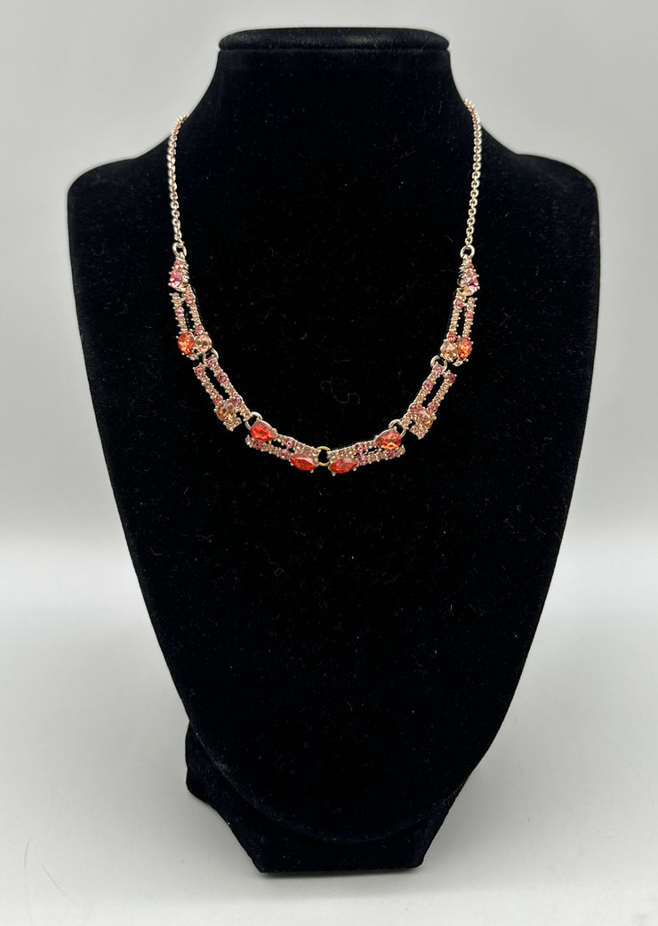 Inc Rose Gold-Tone Multi-Crystal Lariat Necklace