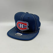NHL Montreal Canadiens Mens Oversized Logo Flat Visor Flex Cap Large/X-Large