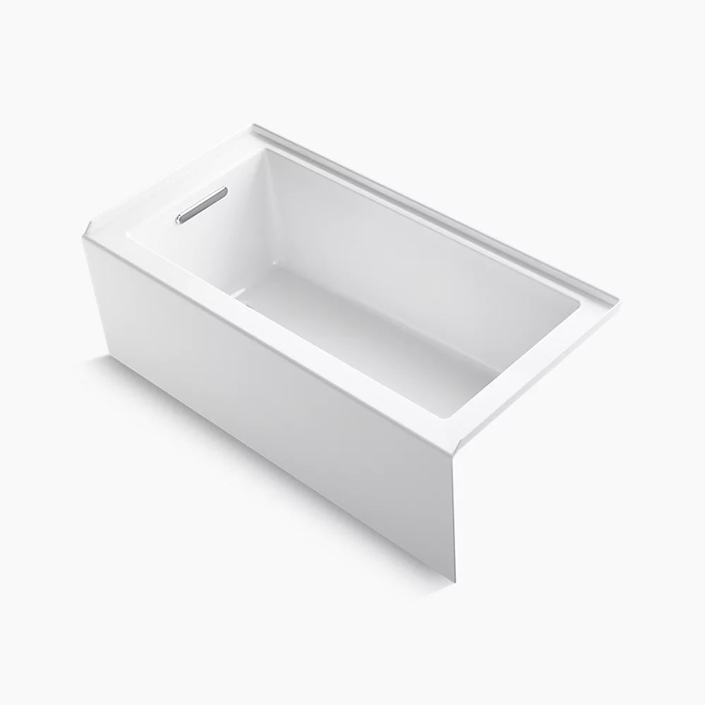 Kohler Underscore 60 x 30 alcove bath with integral apron, Left Drain