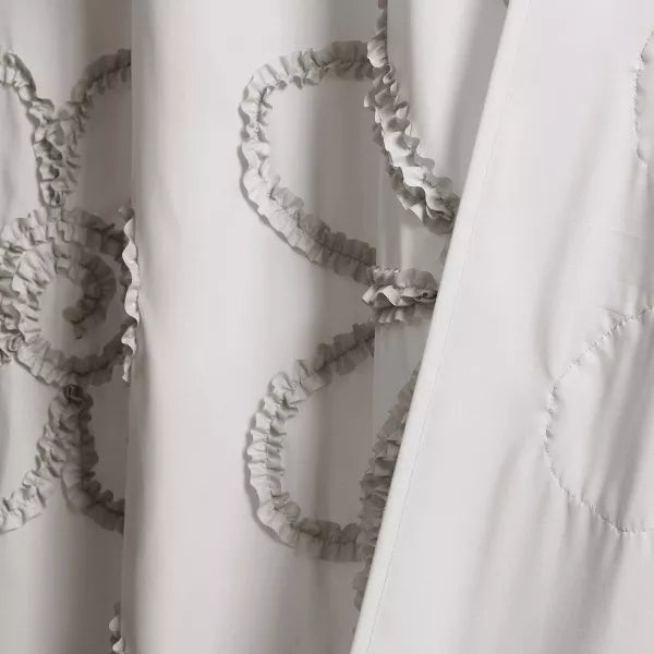 Lush Decor Ruffle Flower Shower Curtain