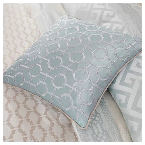 Madison Park 7pc Queen William Jacquard Comforter Set Aqua