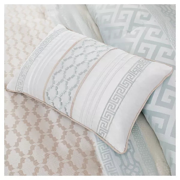 Madison Park 7pc Queen William Jacquard Comforter Set Aqua