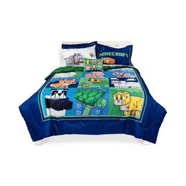 Minecraft Friendly Stripe 8-Pc. Full Comforter Set