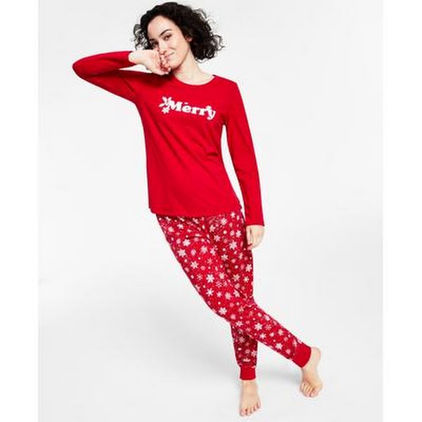 Family Pajamas Womens Snowflake Mix It Set