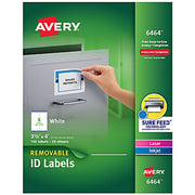 AVE6464 Laser-Inkjet Labels-Removable- 3.33 in. X 4 in.-150-PK- WE