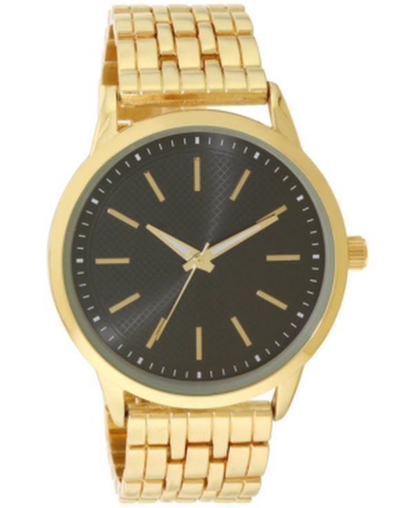 Inc International Concepts Mens Gold-Tone Bracelet Watch 45mm