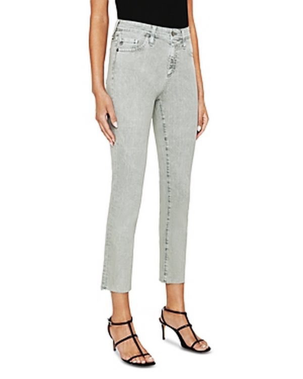 Ag Mari High Rise Cropped Slim Straight Jeans