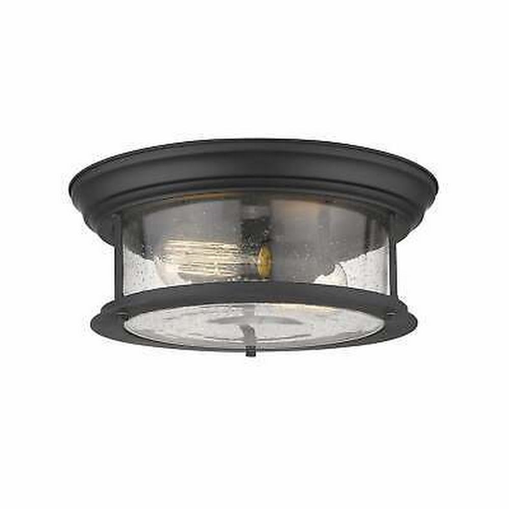 Z-Lite Sonna Collection 727F13-Mb 2 Light Flush Mount in Matte Black