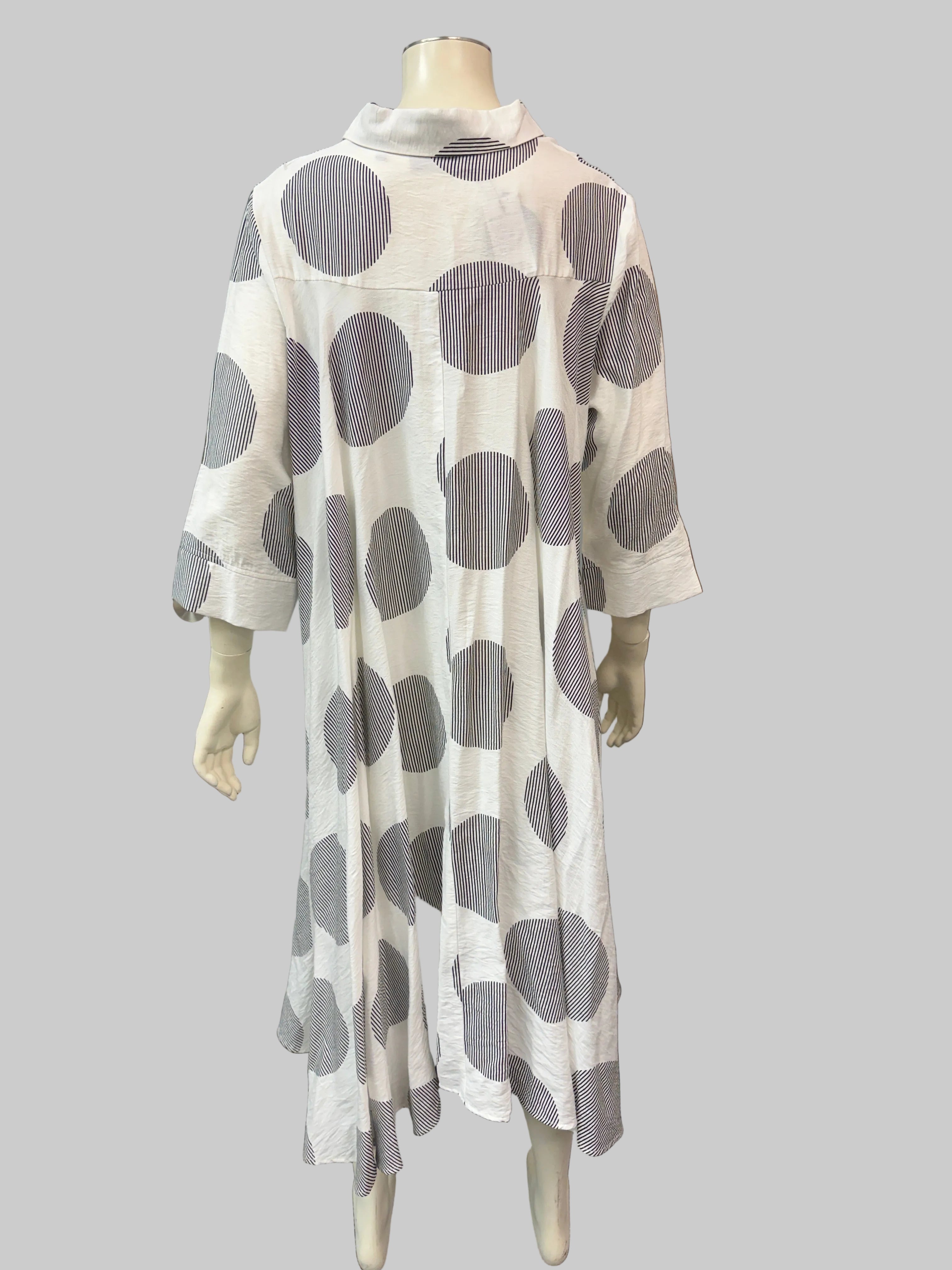 P Luca Milano Womens Geometric Print High-Low Button-Up Shirt, XL