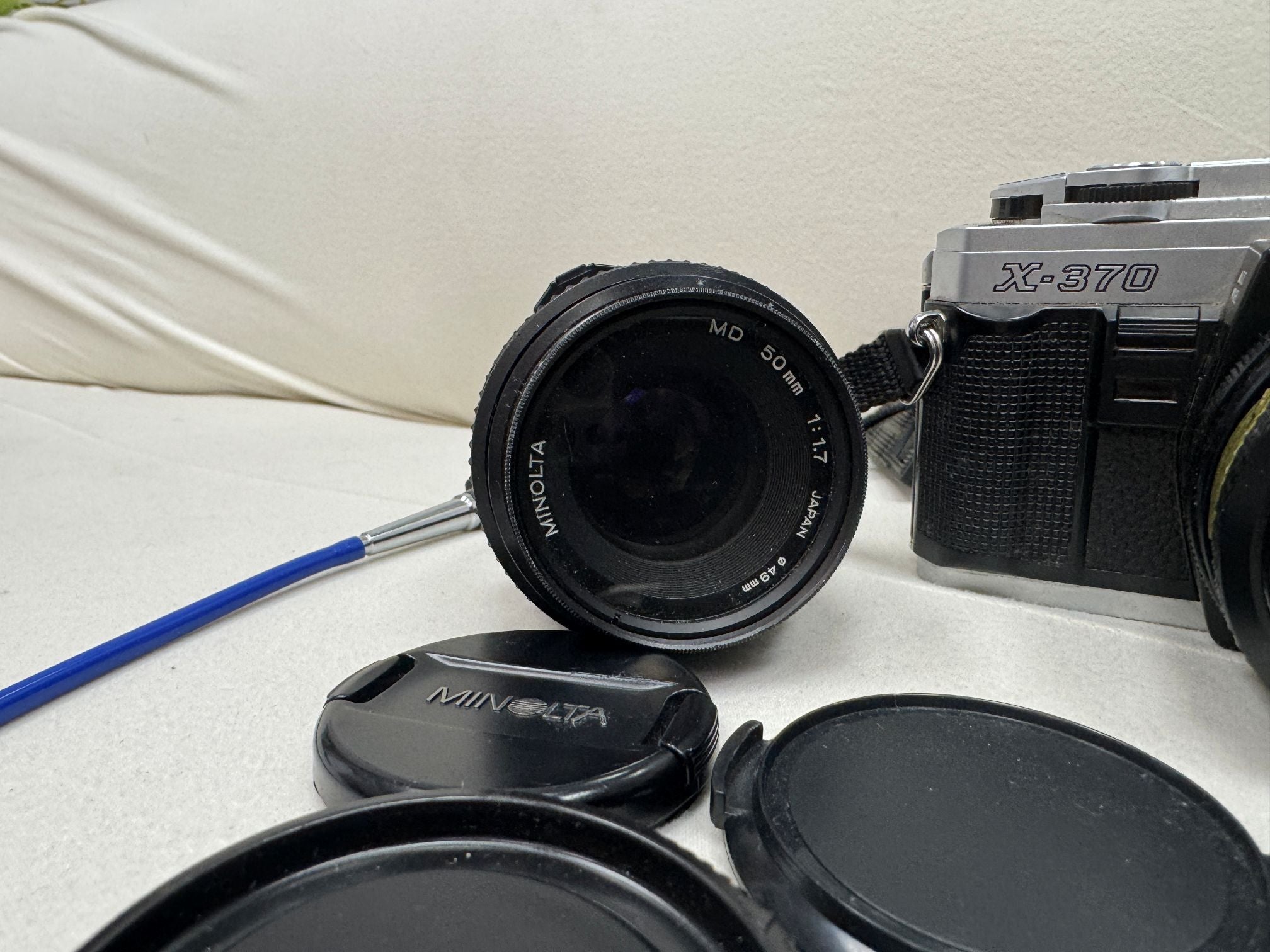 Minolta X-370 Film Camera + Lenses, Polarizer, Carry Case