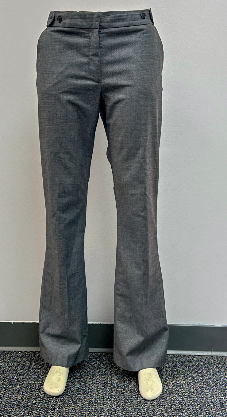 Ann Taylor Loft Gray Wool & Polyester Blend Cuff Dress Pants,Size 4