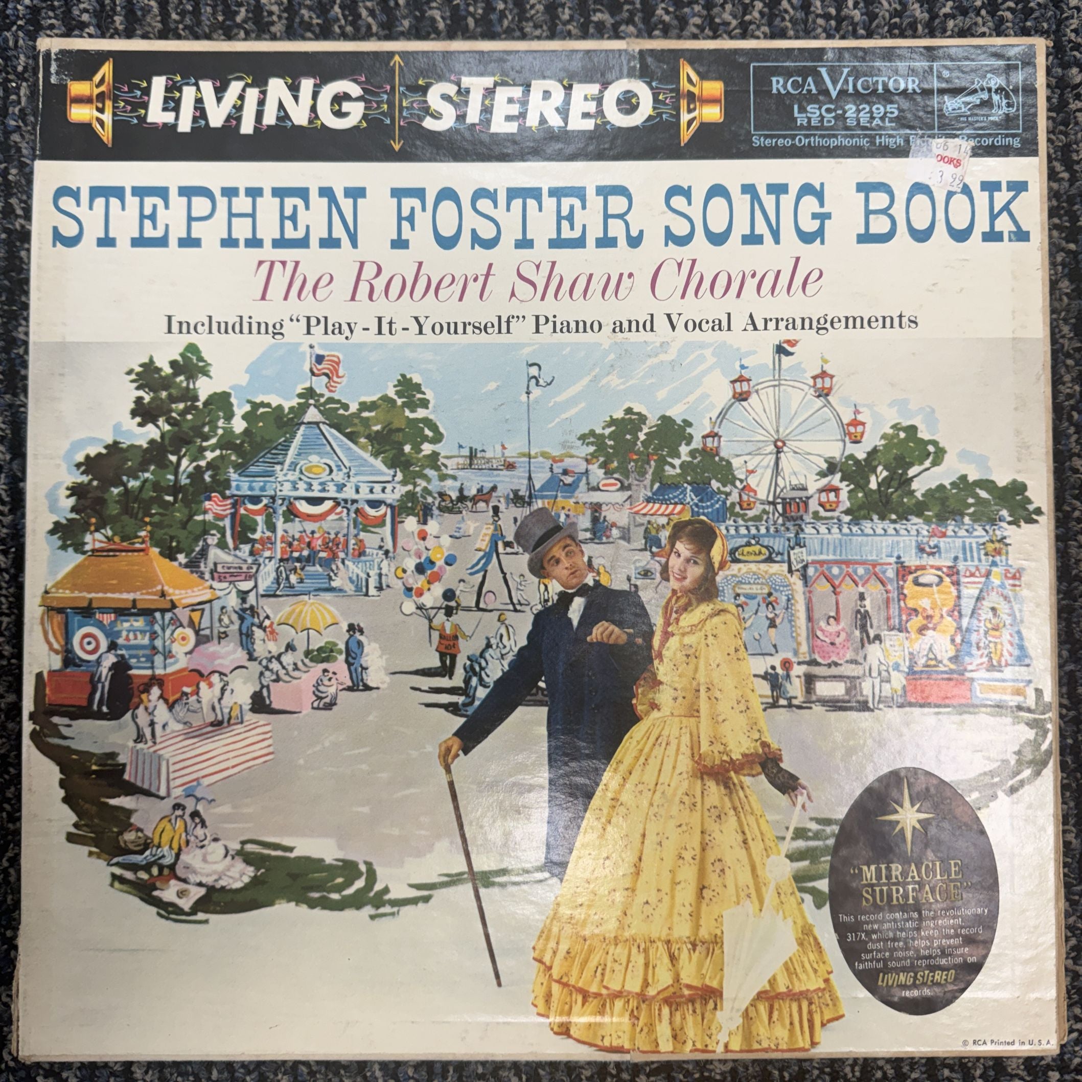 Stephen Foster Song Book and Vinyl Record LP