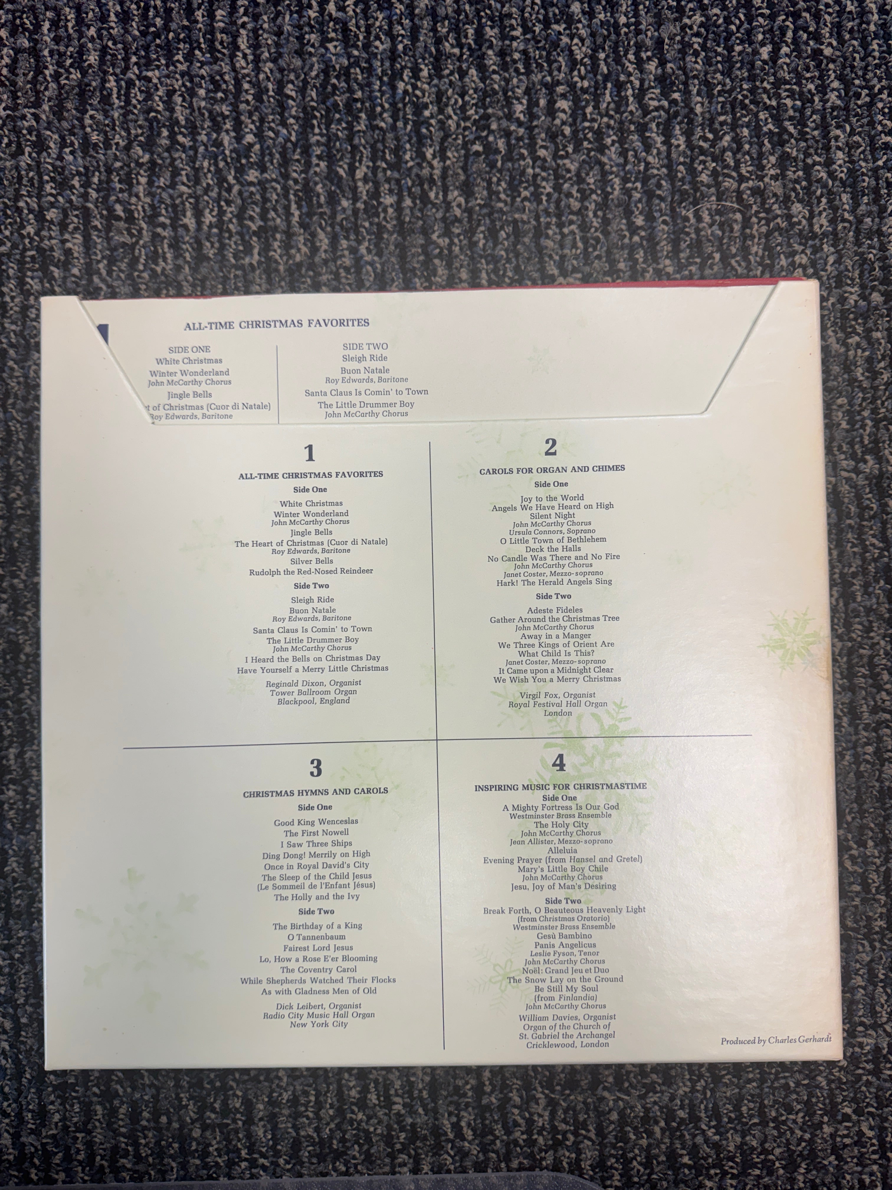 Organ Plays Music for the Christmas Season 4-Record Vinyl Collection
