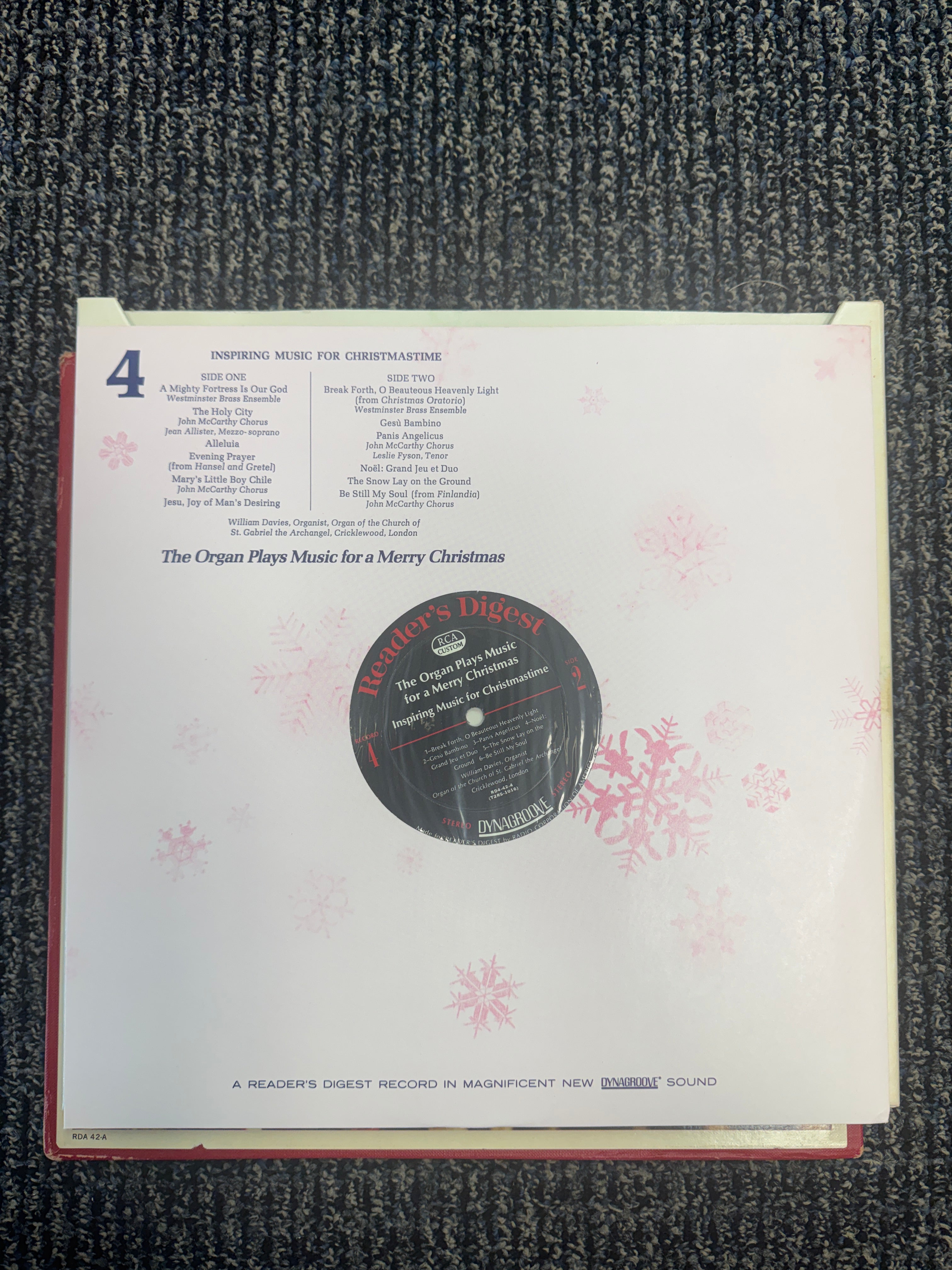 Organ Plays Music for the Christmas Season 4-Record Vinyl Collection