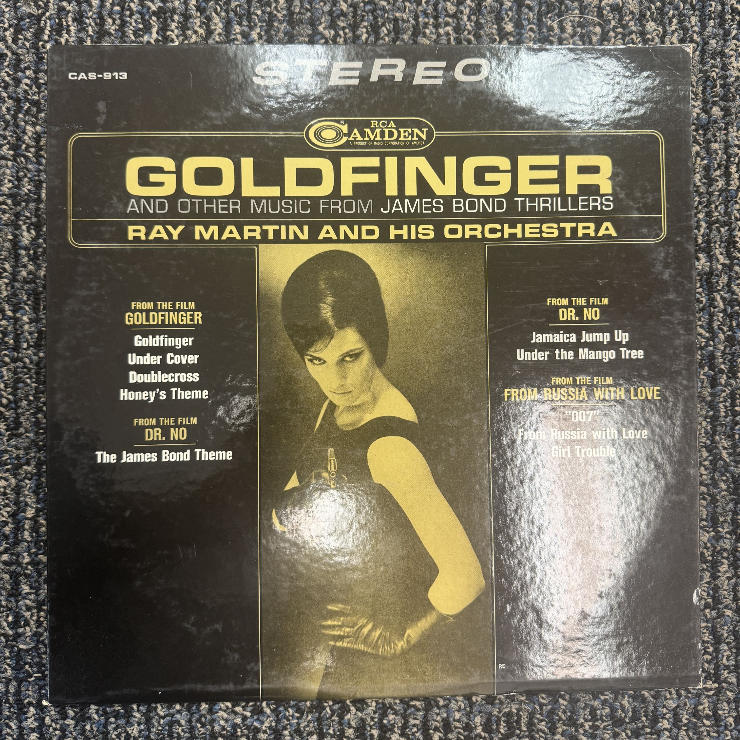 Goldfinger and Other Music from James Bond Vinyl Record, Ray Martin Orchestra