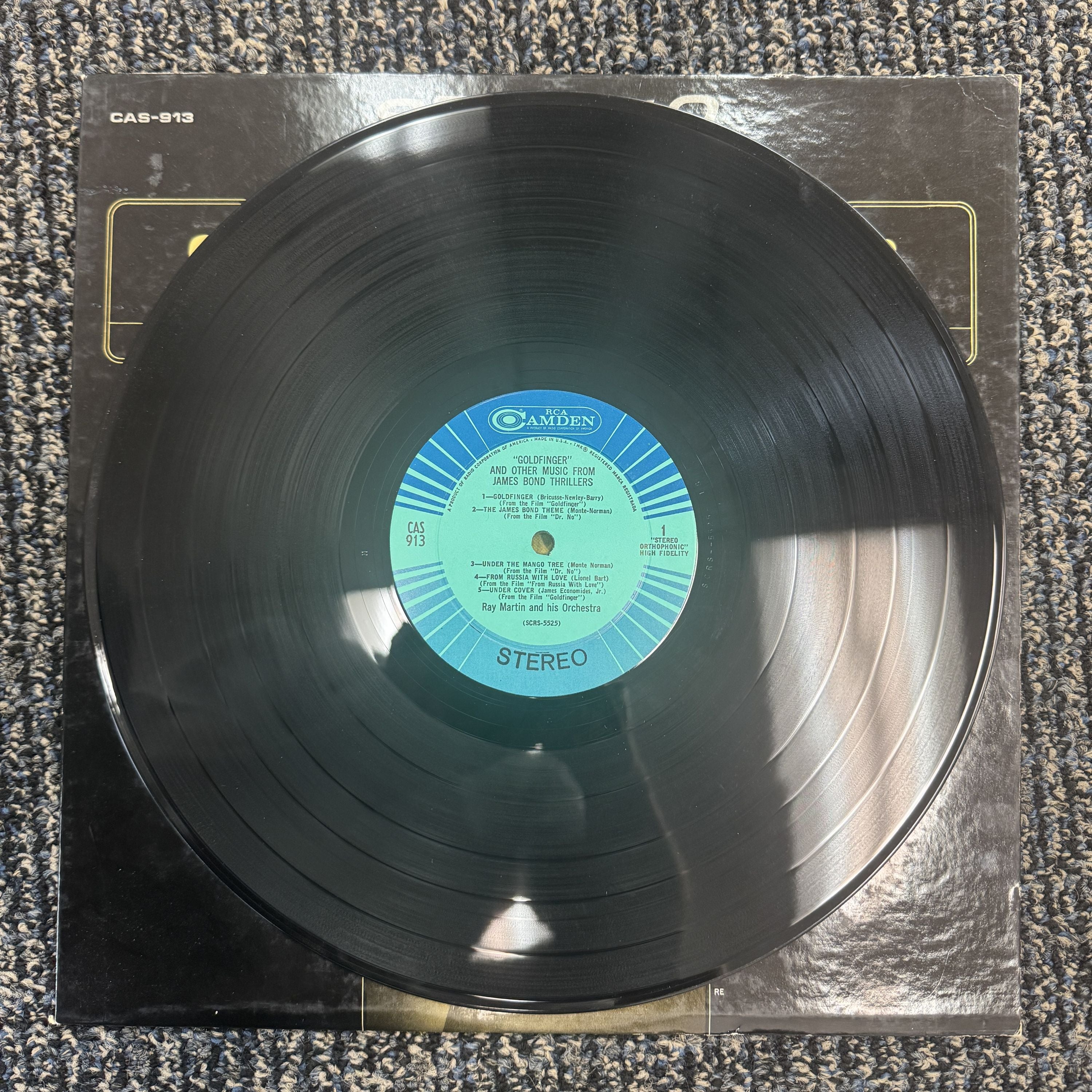 Goldfinger and Other Music from James Bond Vinyl Record, Ray Martin Orchestra