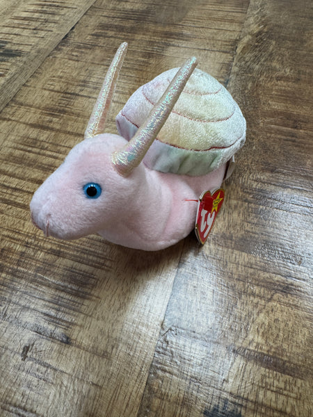 Ty Beanie Babies Swirly the Snail Plush Toy- With Tags 5 Errors Extremely Rare