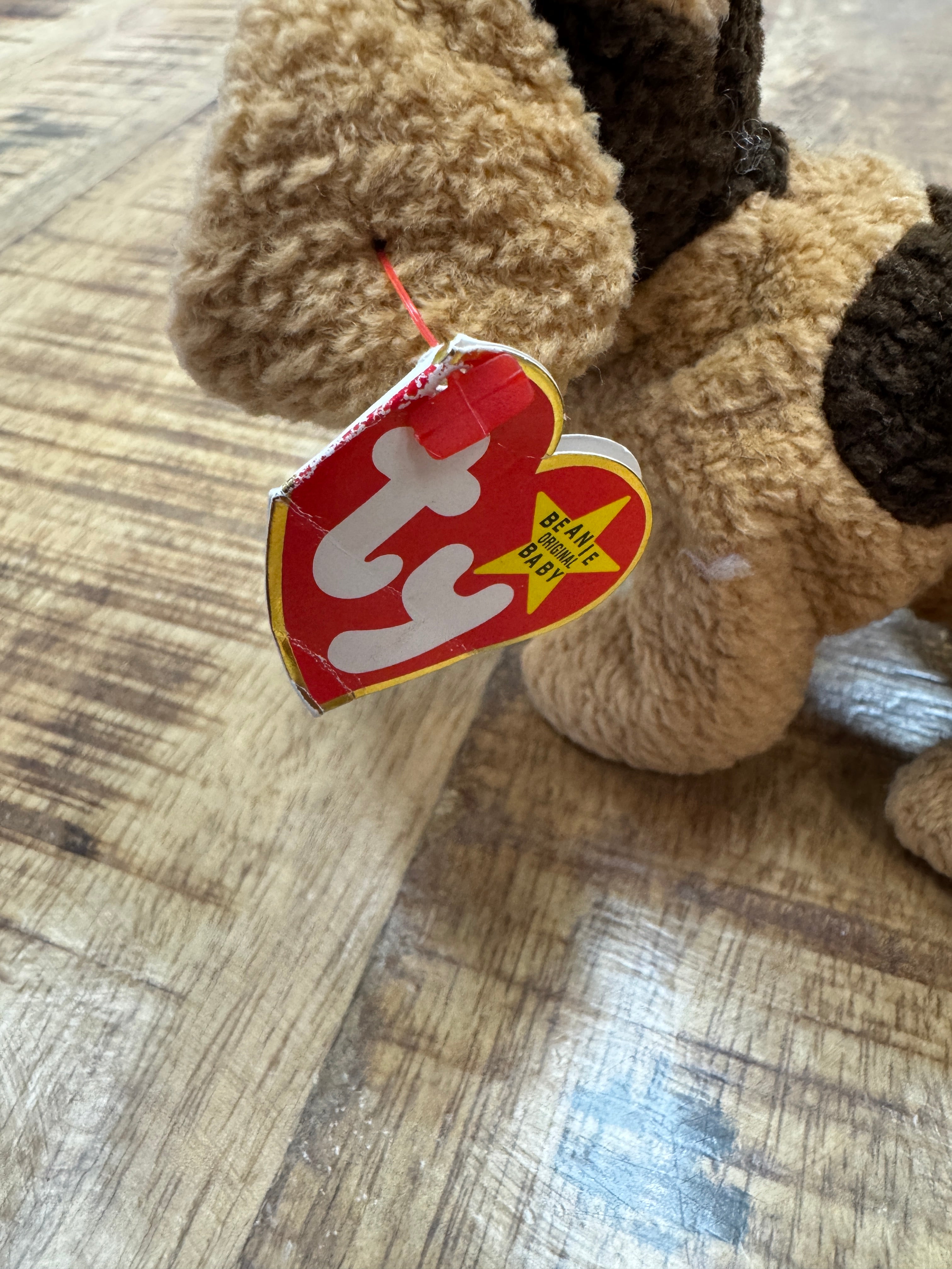 Retired 1996 Ty Beanie Baby TUFFY THE DOG With Rare Multiple Tag Errors