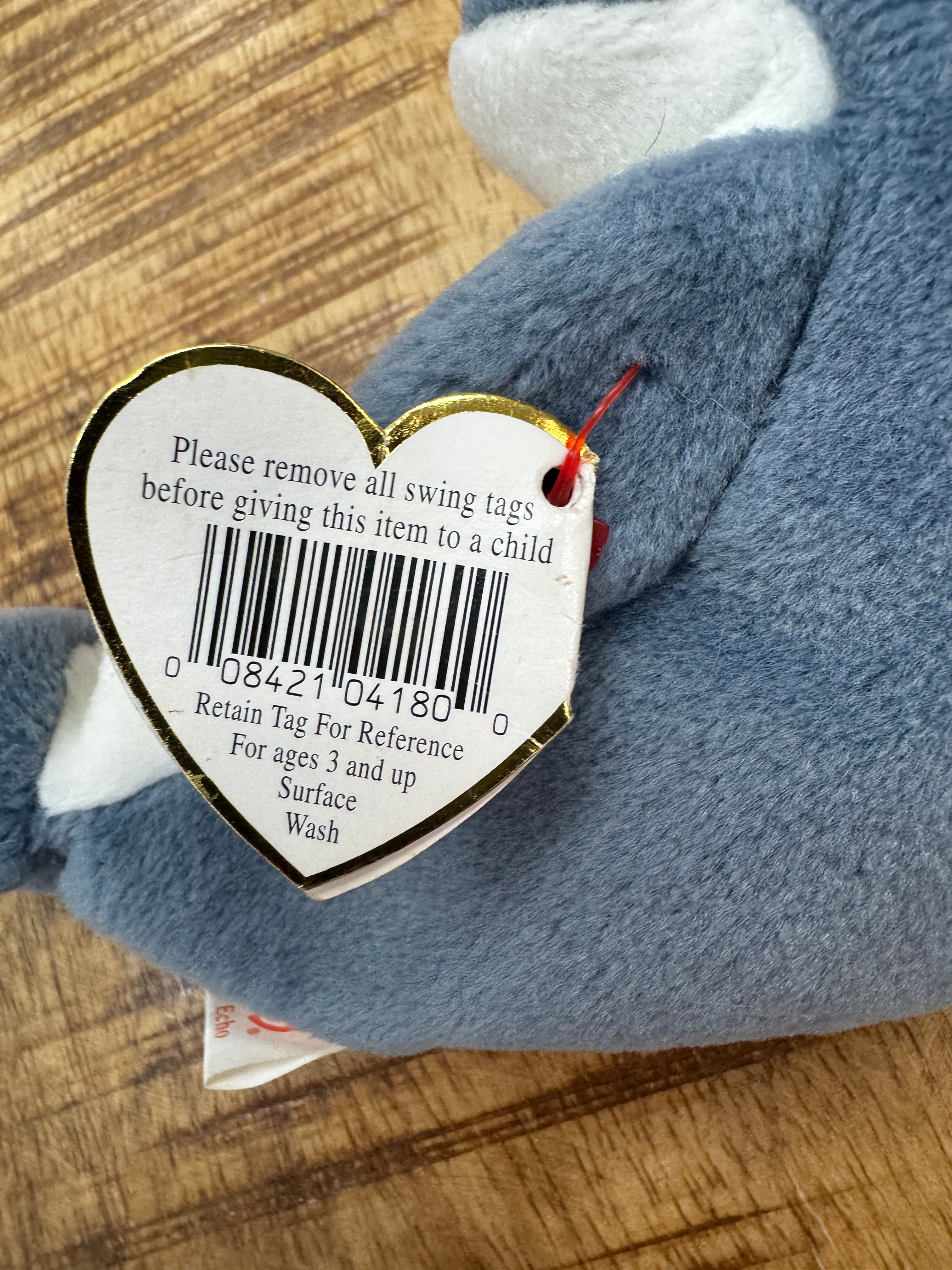 Ty Beanie Baby – Echo the Dolphin, Very Rare With Errors – Vanessa