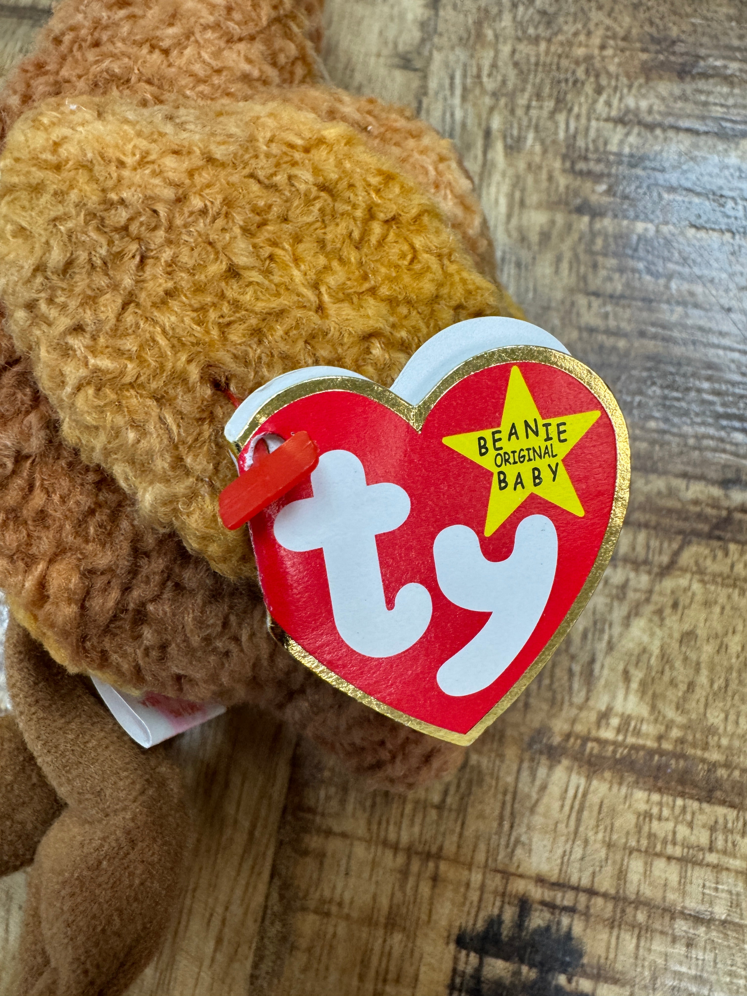 1998 Ty Beanie Baby Beak the Kiwi Bird Retired P.E. Pellets w/ Tag