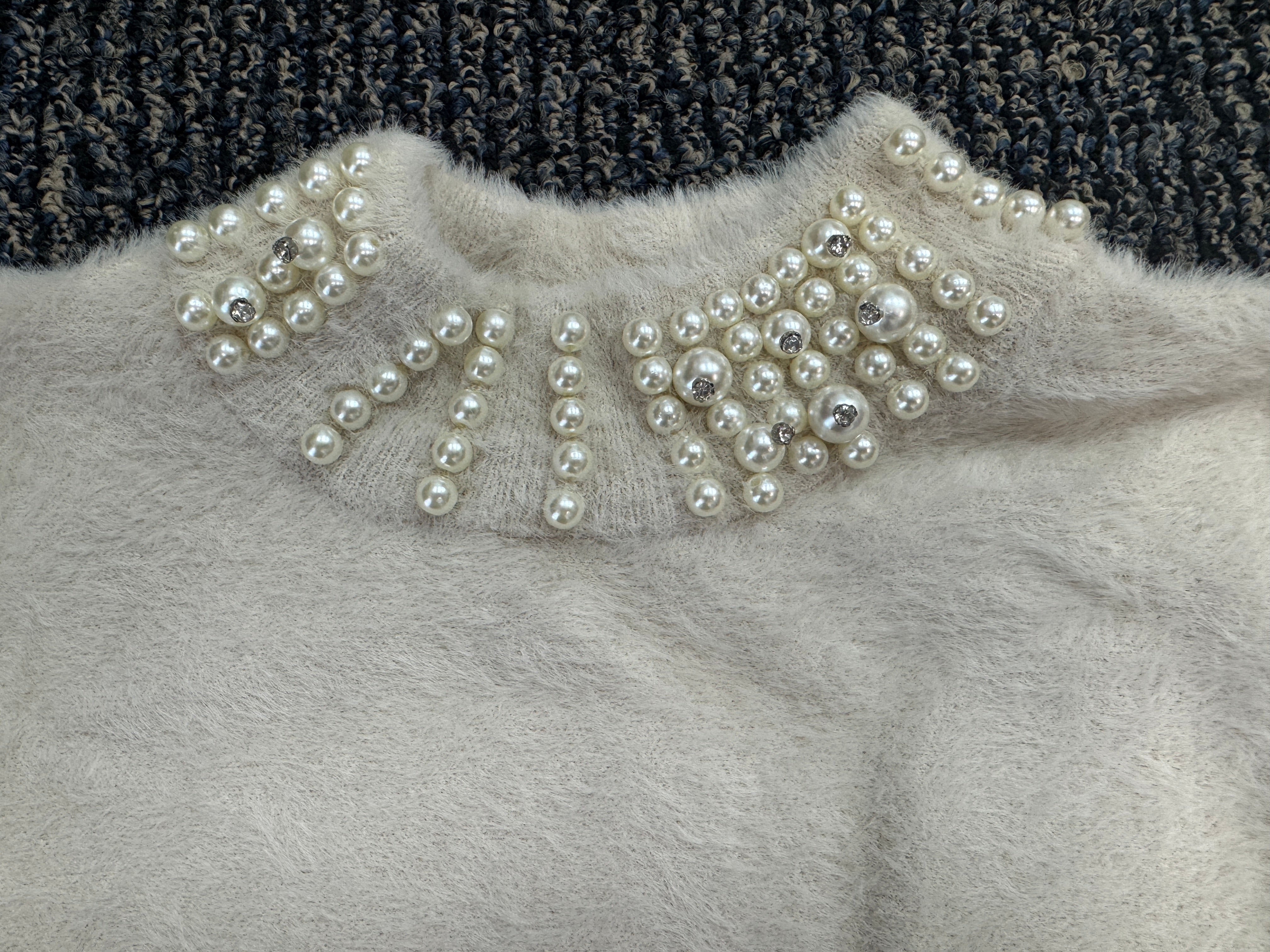 Alfani Embellished Mock-Neck Sweater, Size Medium