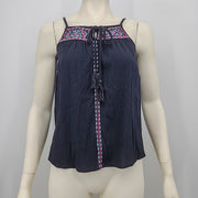 Crave Fame Embroidered Sleeveless Blouse, Size Small