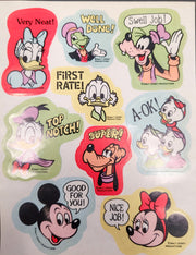 Vintage Hallmark Disney Characters Sticker Sheet So Cute Positive Reinforcement