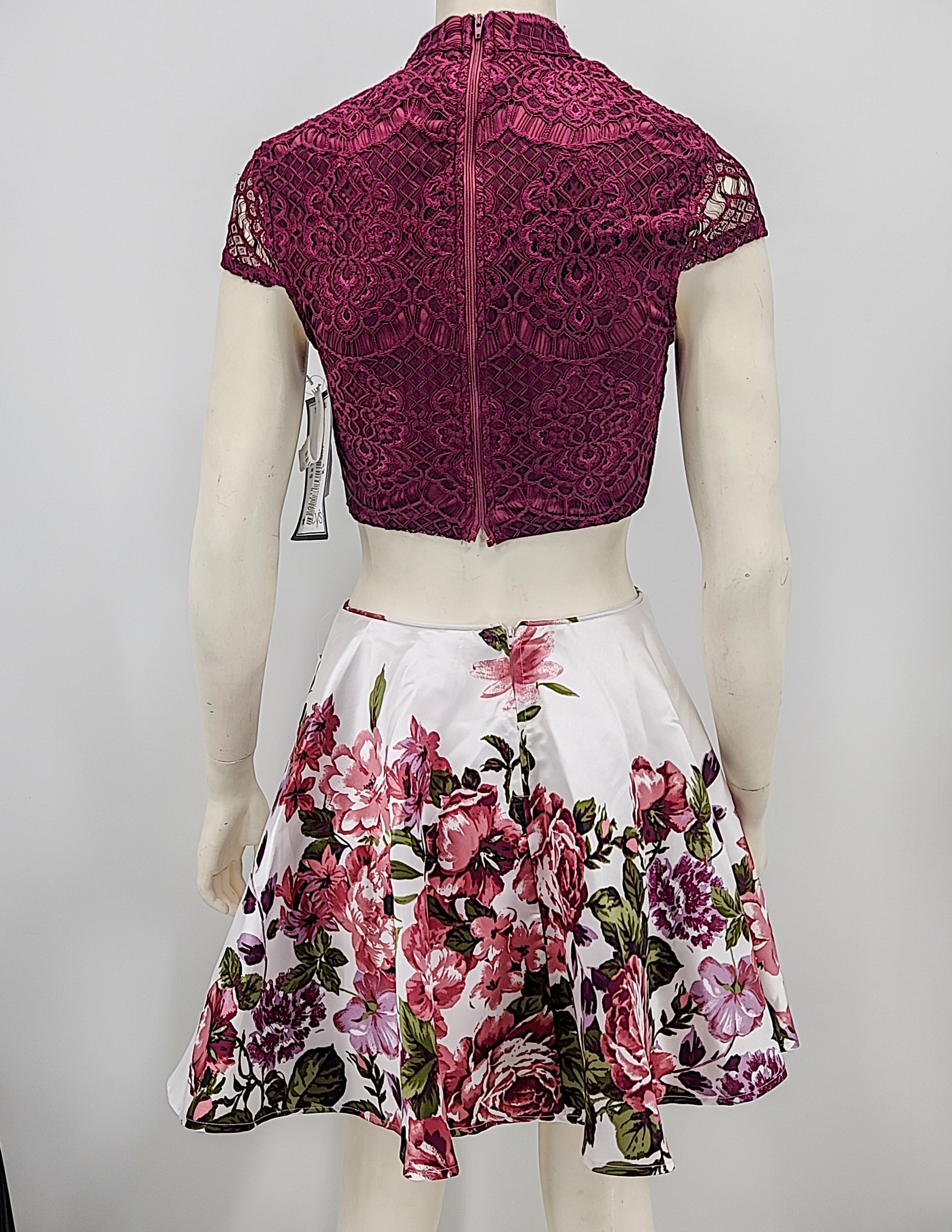 City Studios Juniors Fit and Flare Floral 2-Piece Dress