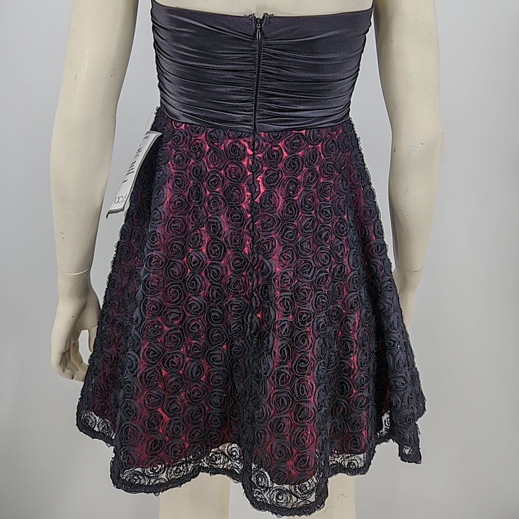City Studios Juniors Strapless Lace A-Line Dress, Size 9