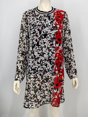 Bar Iii Floral-Print Mock-Neck Dress, Size 14