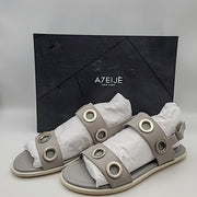 ATELJE (Atelje)New York Women's Sandals, Size 6.5/Grey