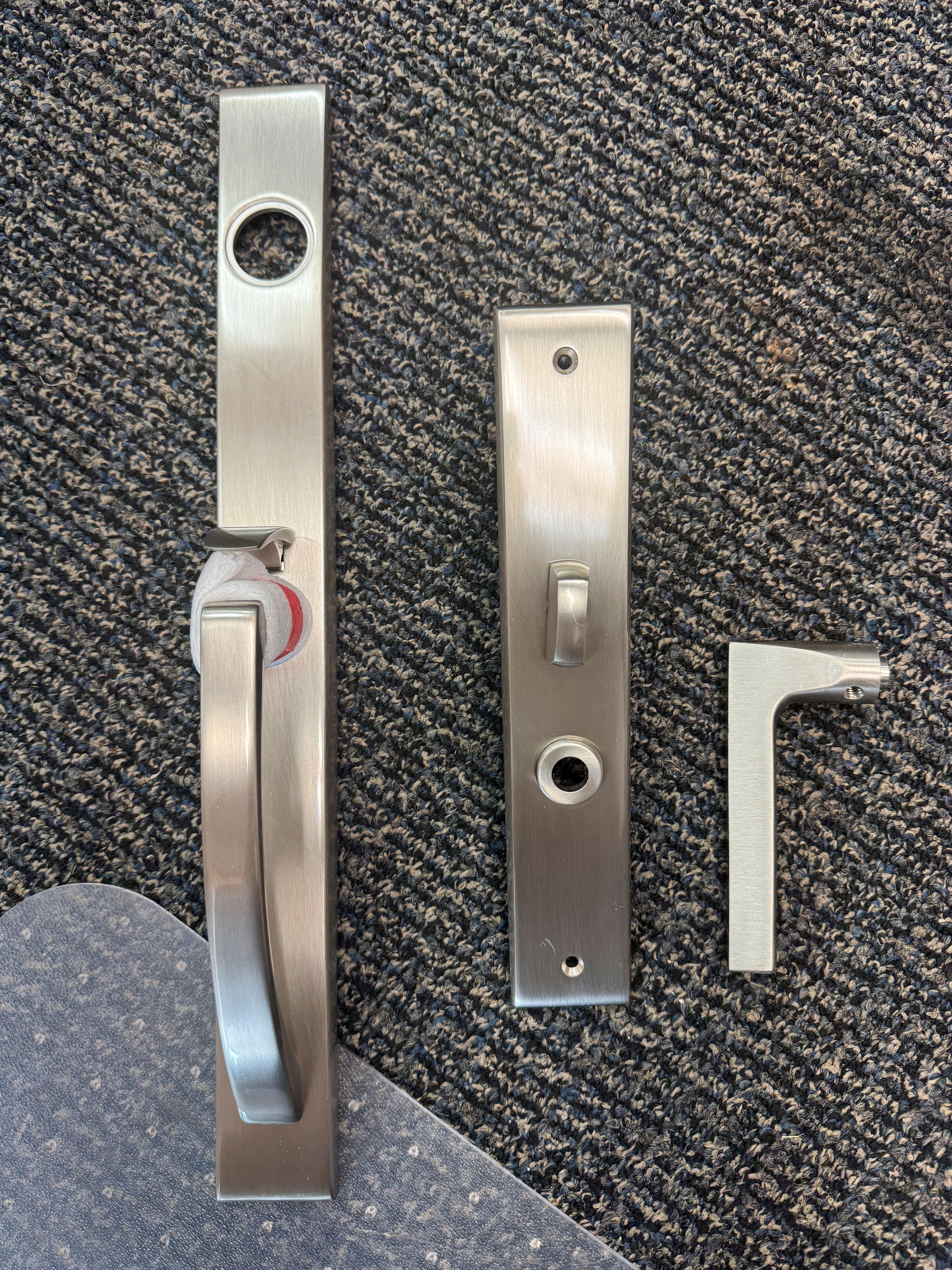 Baldwin Hardware Lakeshore Entrance Trim Only with 5162 Lever, Satin Nickel
